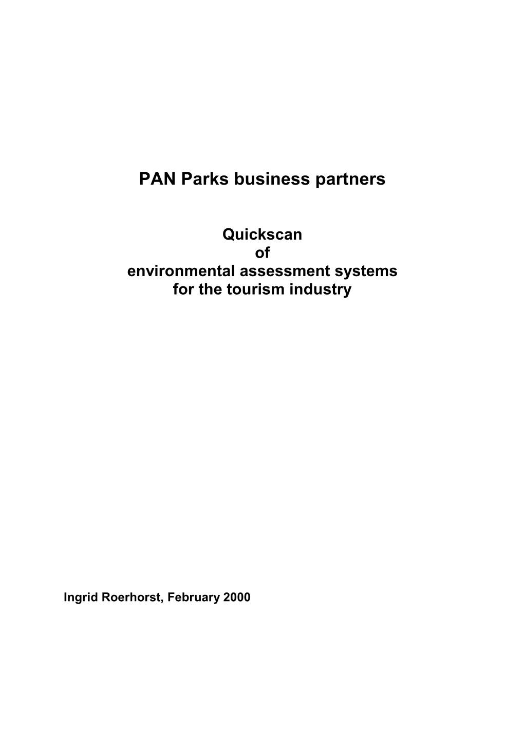 PAN Parks Business Partners