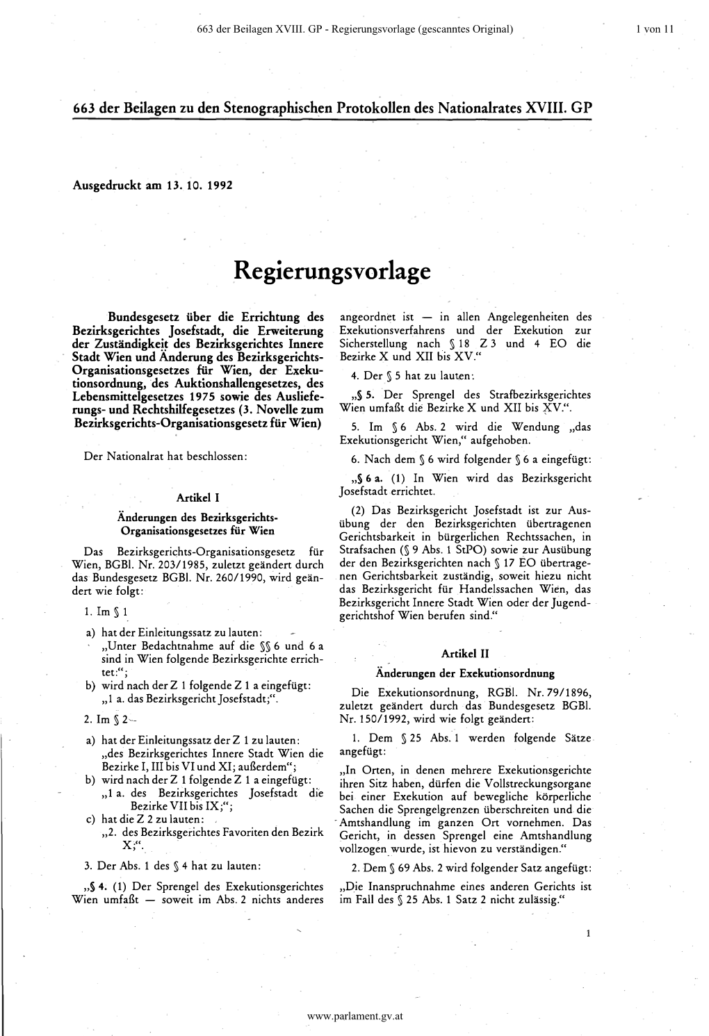 Regierungsvorlage (Gescanntes Original) / PDF, 304 KB