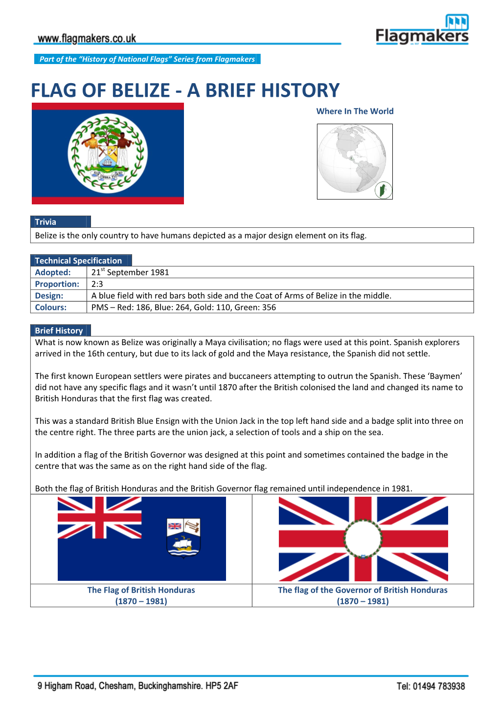 FLAG of BELIZE - a BRIEF HISTORY Where in the World