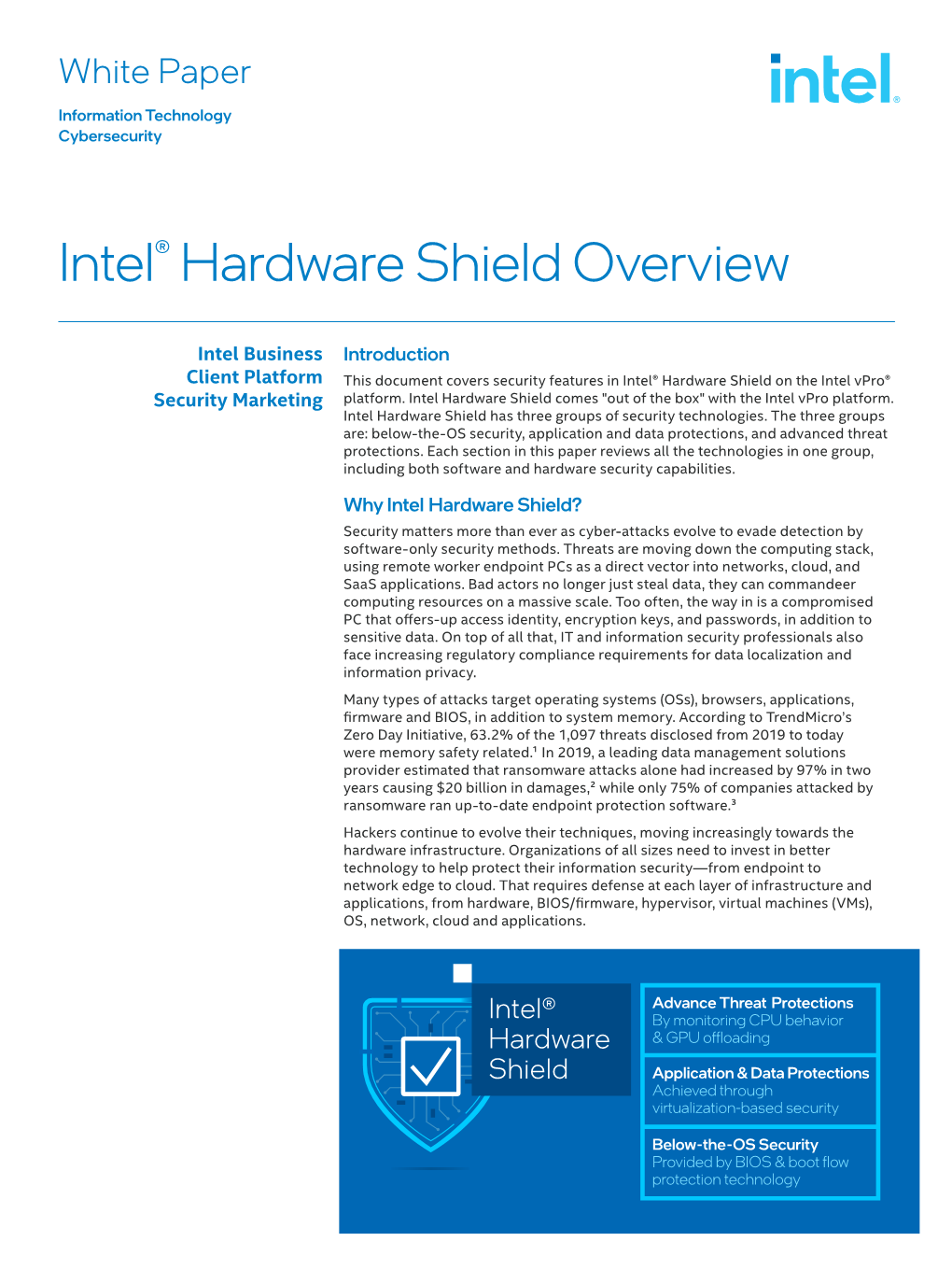 Intel Hardware Shield Overview