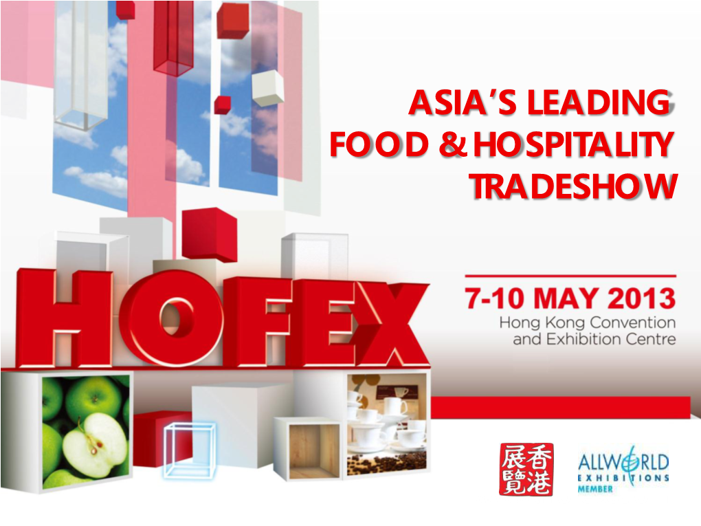 Asia's Leading Food & Hospitality Tradeshow