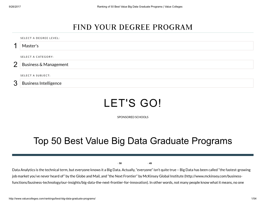 Find Your Degree Program