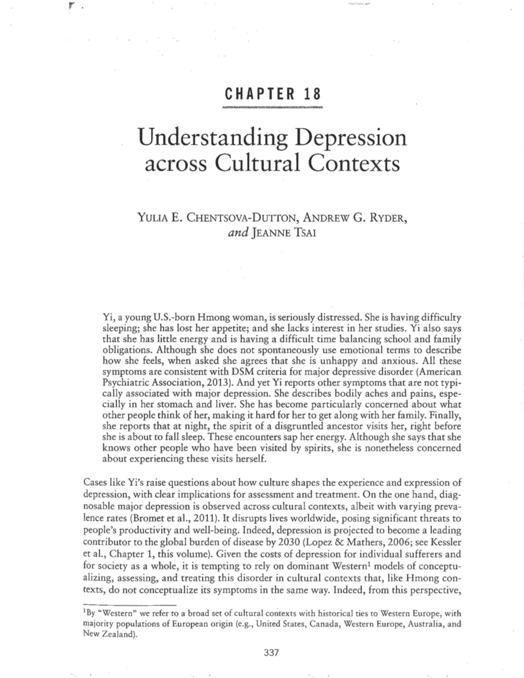 Understanding Depression Across Cultural Contexts