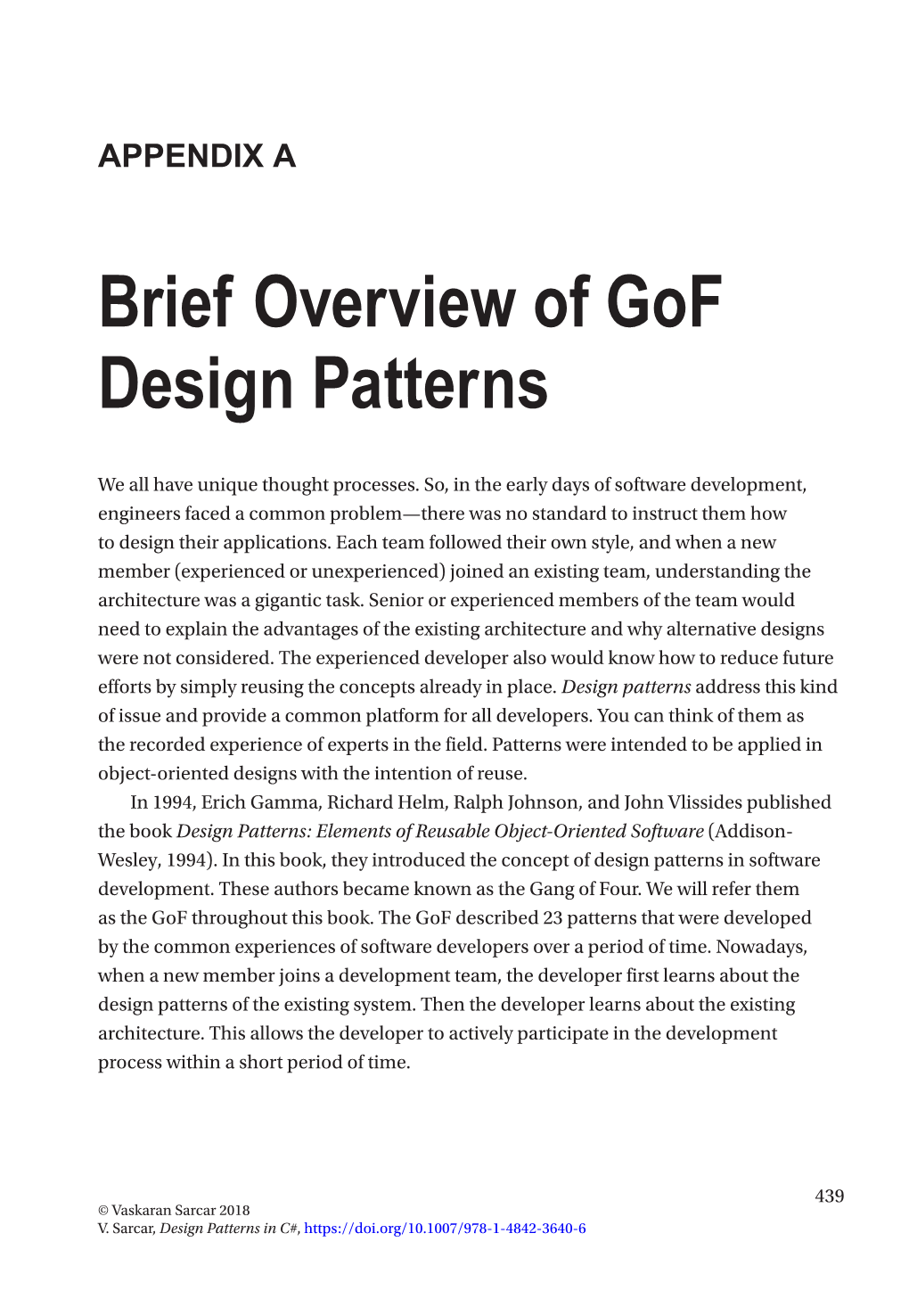 Brief Overview of Gof Design Patterns