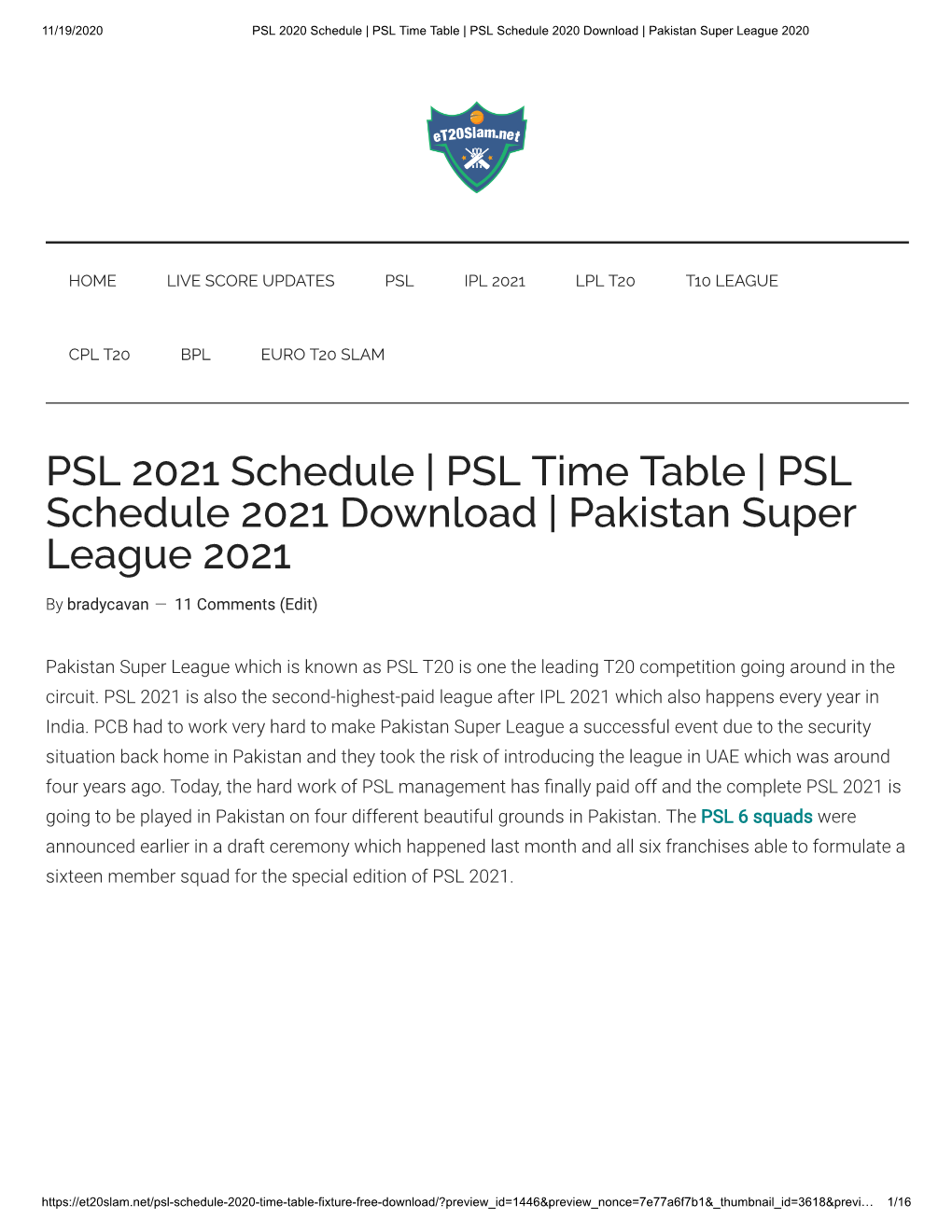 PSL 2021 Schedule | PSL Time Table | PSL Schedule 2021 Download | Pakistan Super League 2021