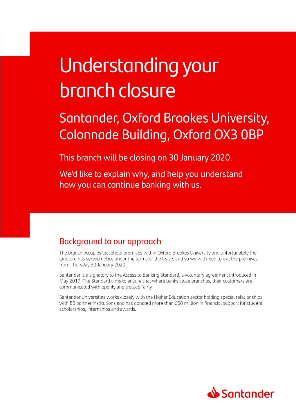 Oxford Brookes University Closure OCT20