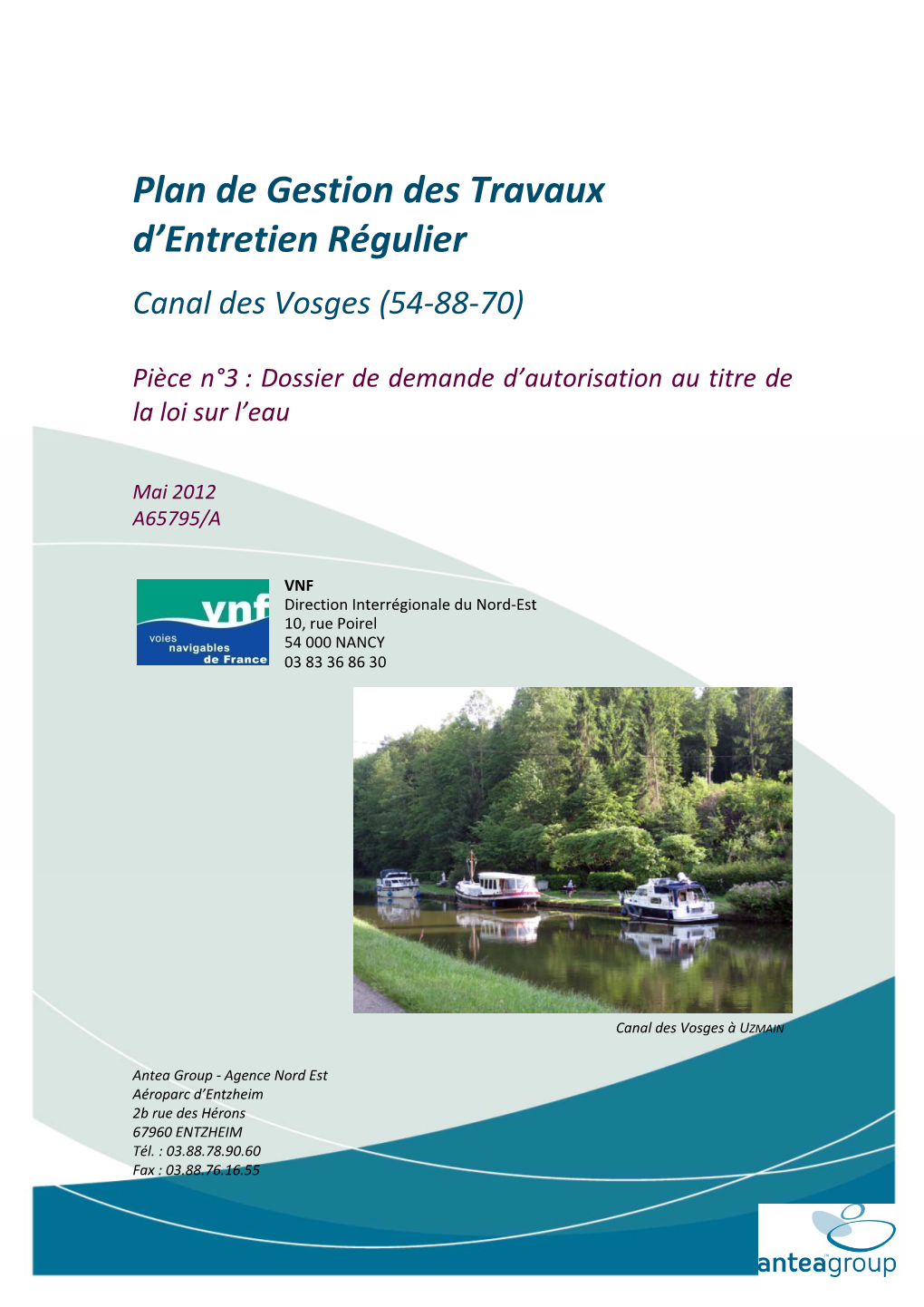 Plan De Gestion Des Travaux D'entretien Régulier Canal Des