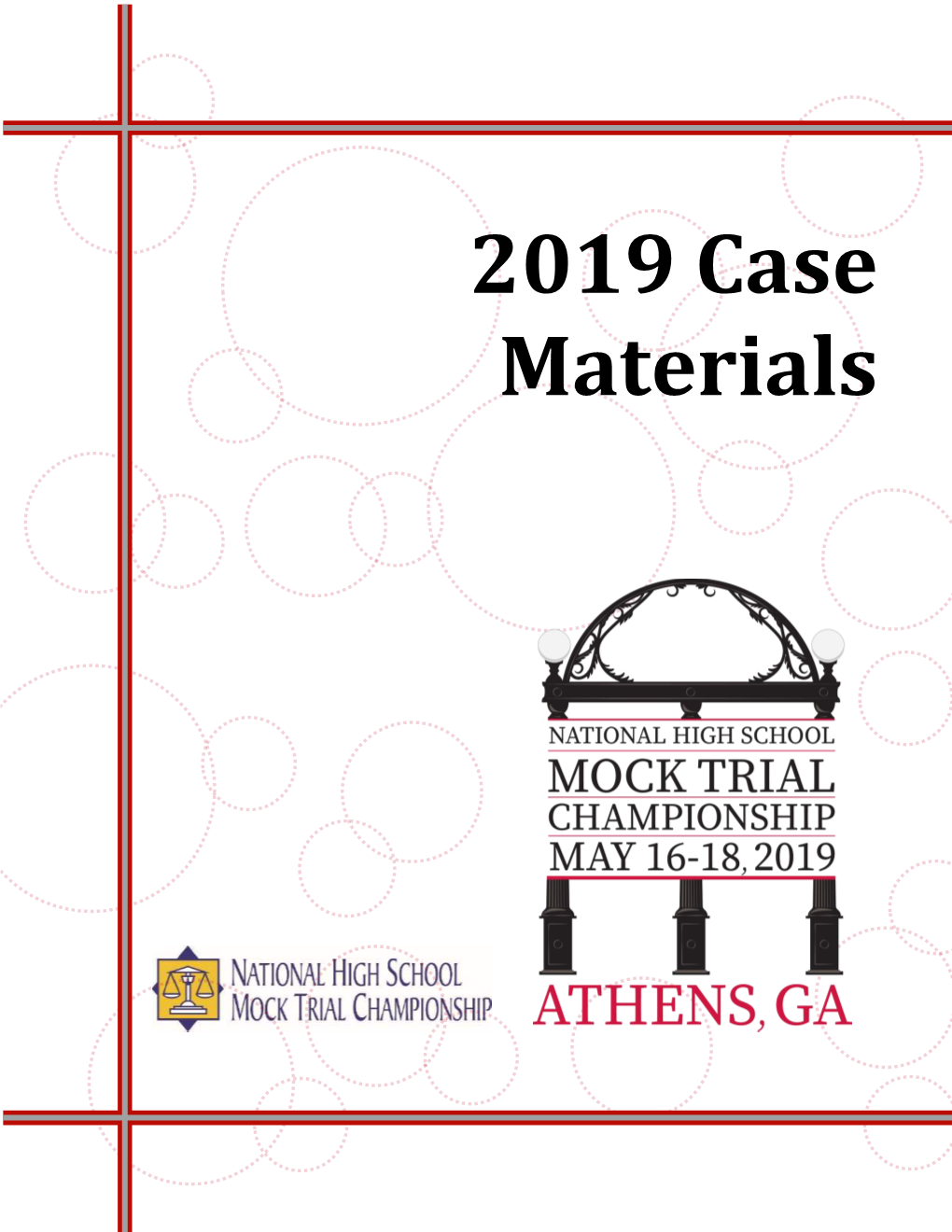 2019 Case Materials Dear State Champion Teams