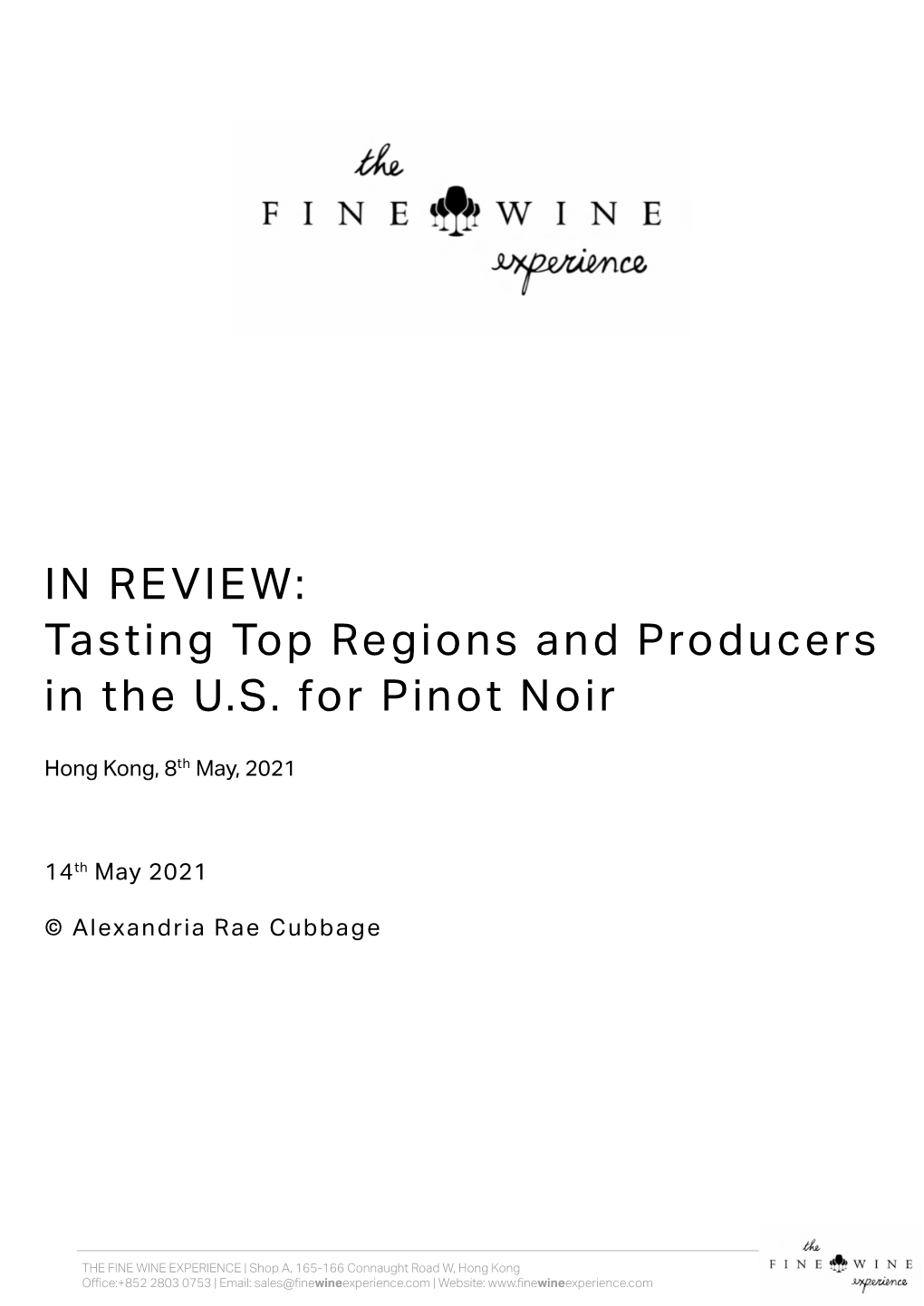 IN REVIEW: Tasting Top Regions and Producers in the U.S. for Pinot Noir