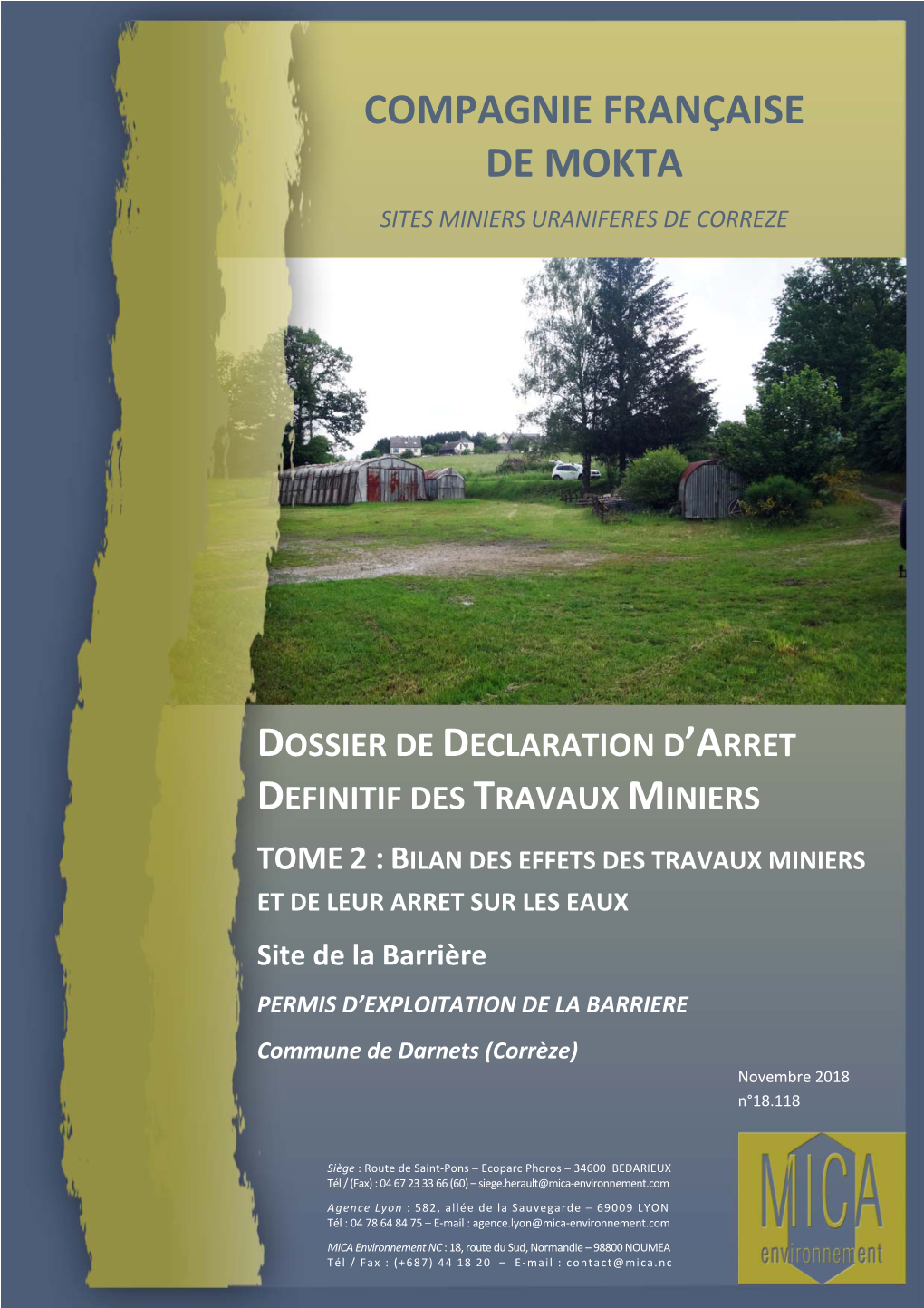 Dossier D'evaluation Des Impacts Environnementaux