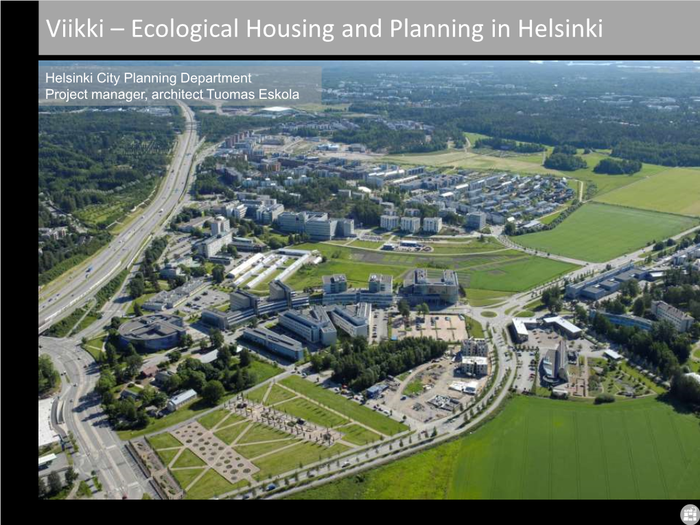 Viikki – Ecological Housing and Planning in Helsinki