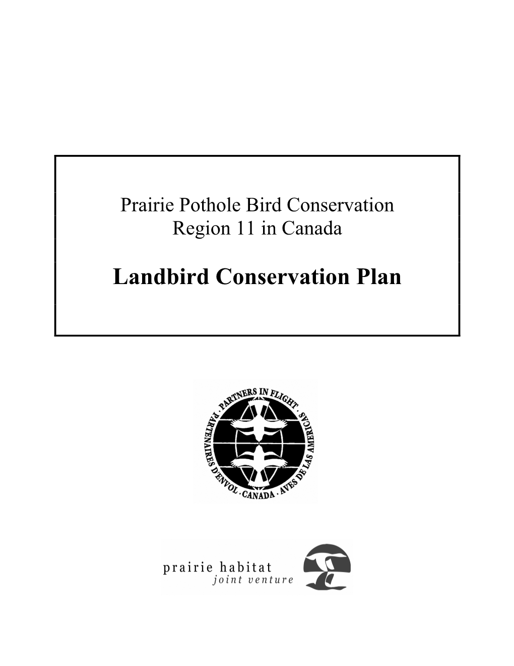 Landbird Conservation Plan