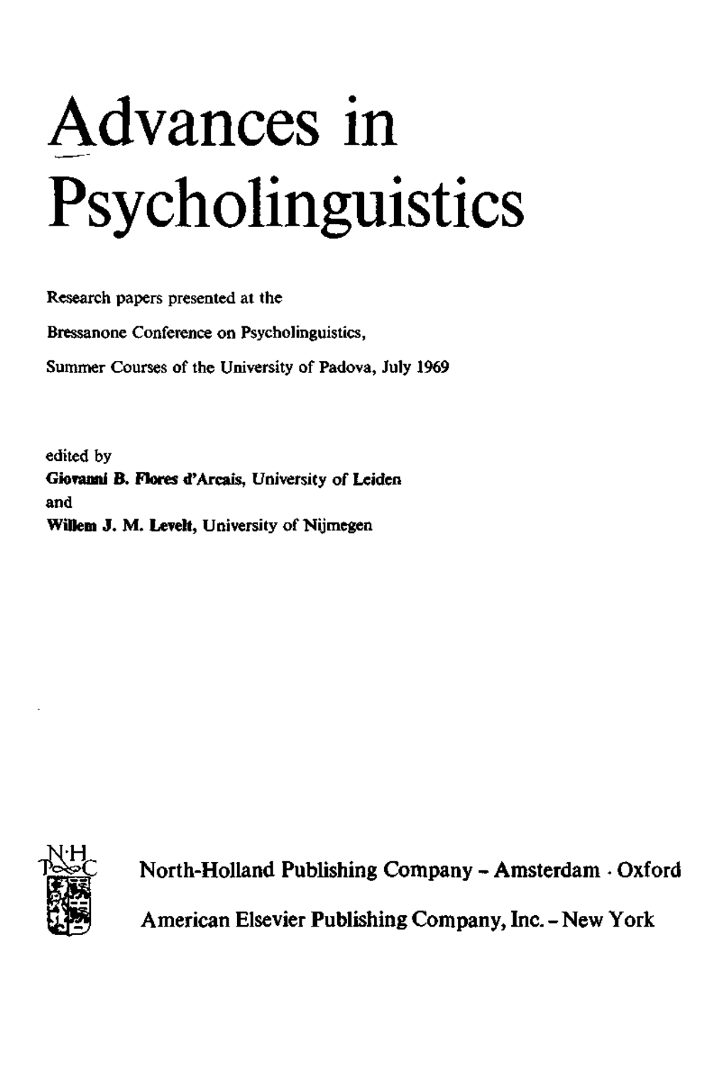 Advances in Psyche-Linguistics