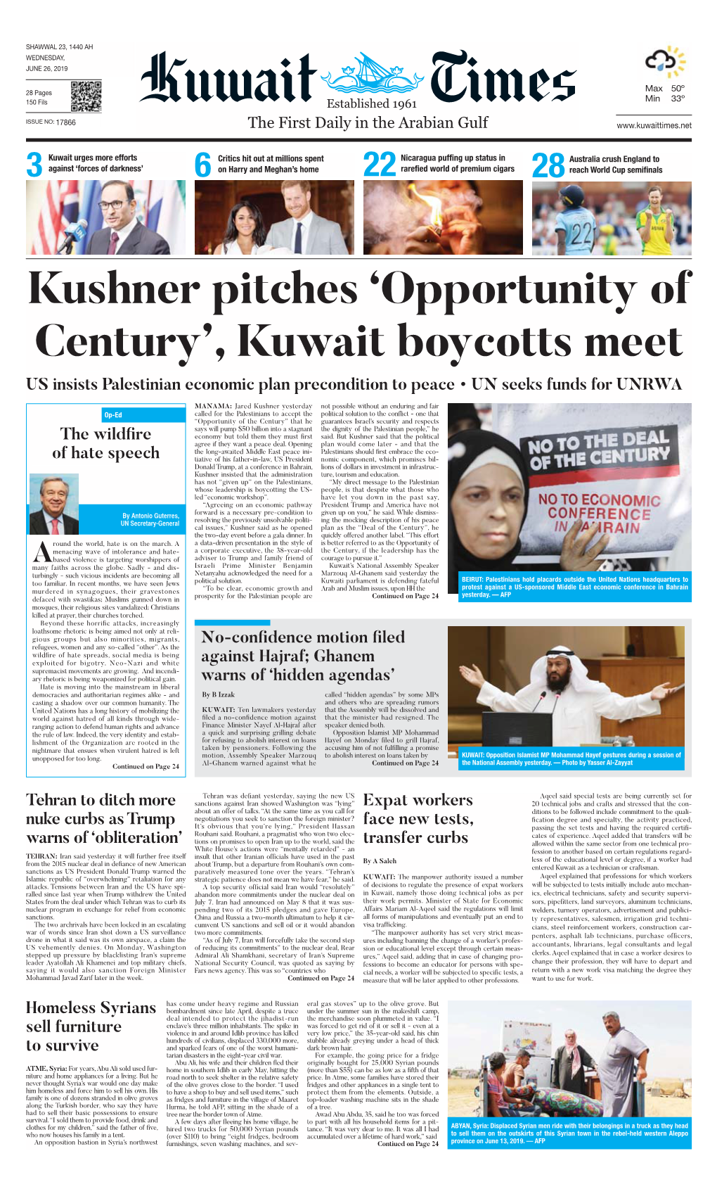 Kuwaittimes 26-6-2019.Qxp Layout 1