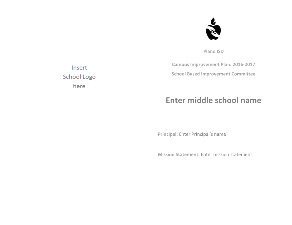 Middle School Campus Improvement Plan 2016-2017