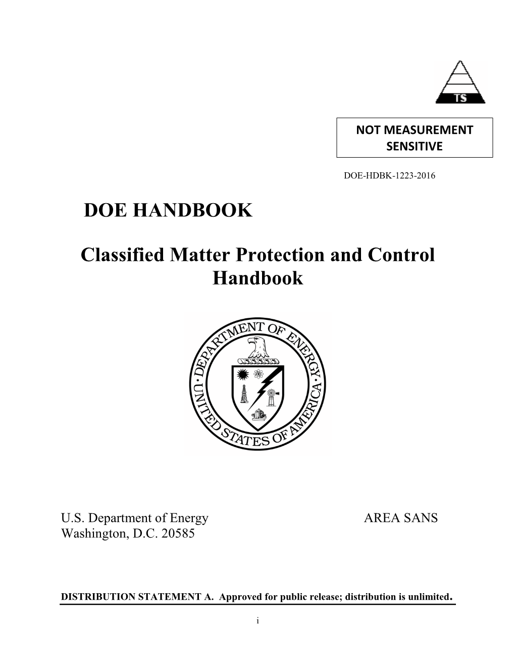 Classified Matter Protection and Control Handbook