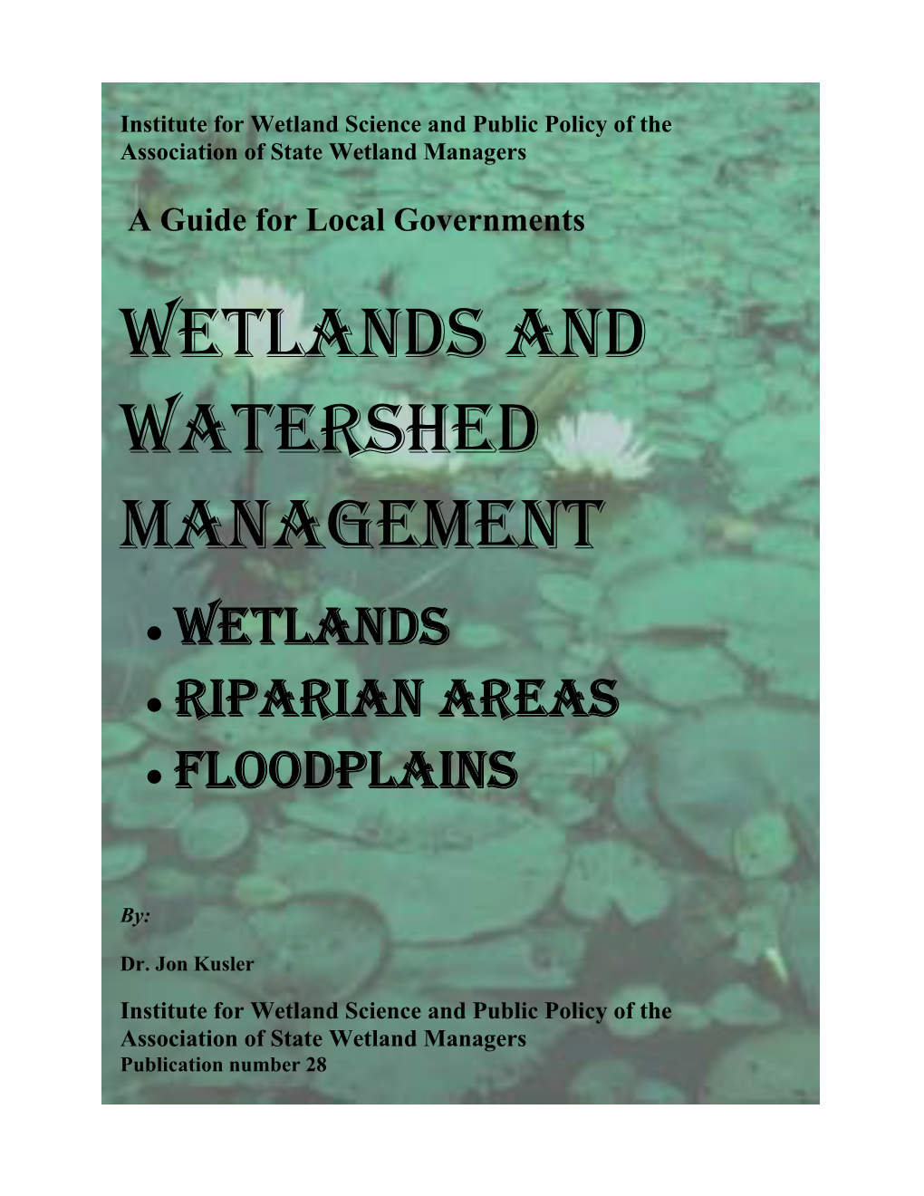 Wetlands and Watershed Management