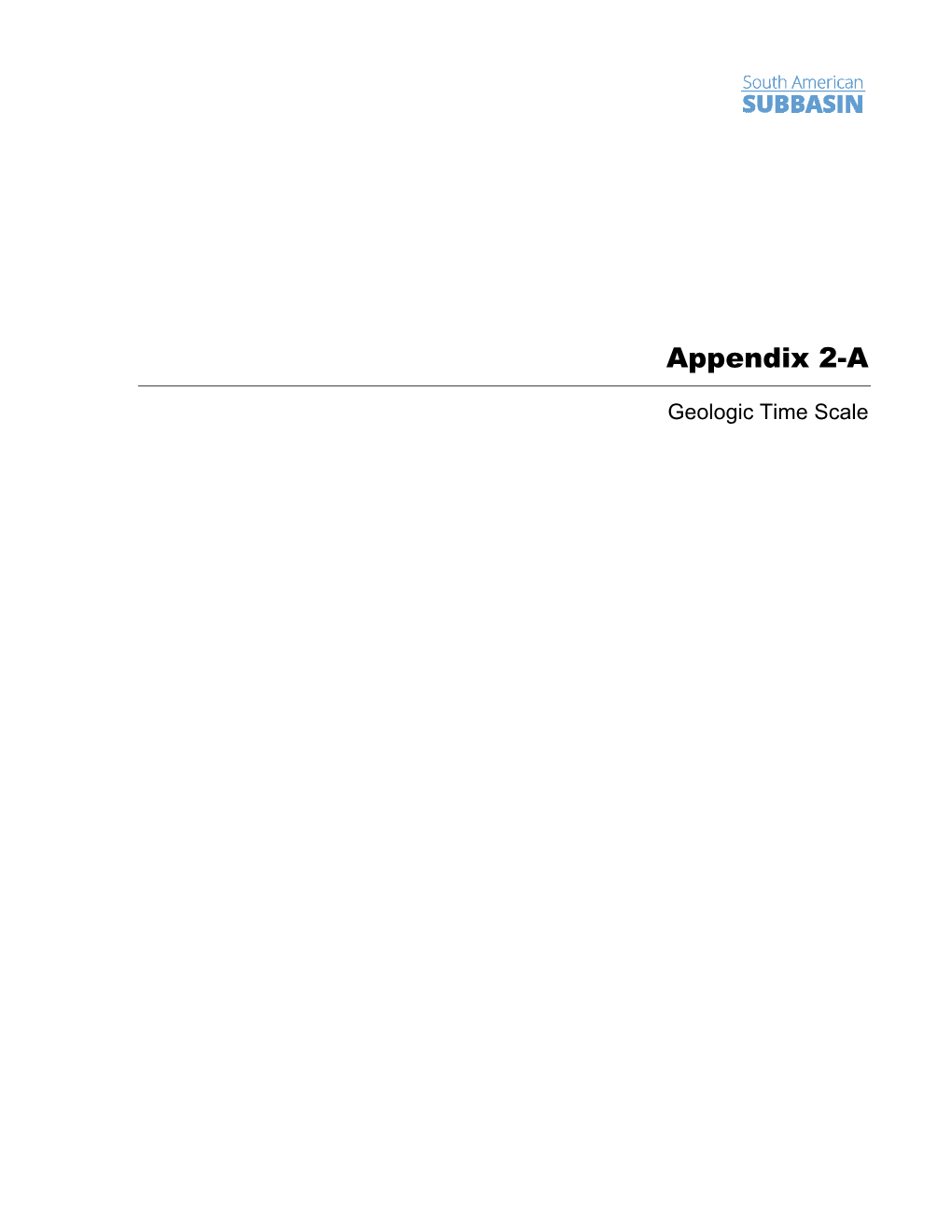 Appendix 2 — a Geologic Time Scale