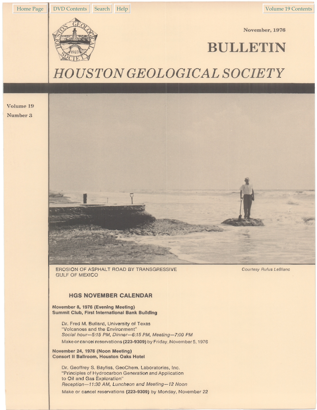 HGS Bulletin Volume 19 No.3 (November 1976)