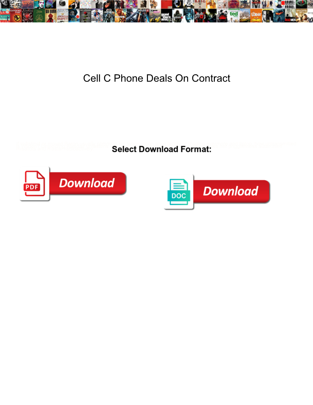 Cell C Phone Deals on Contract