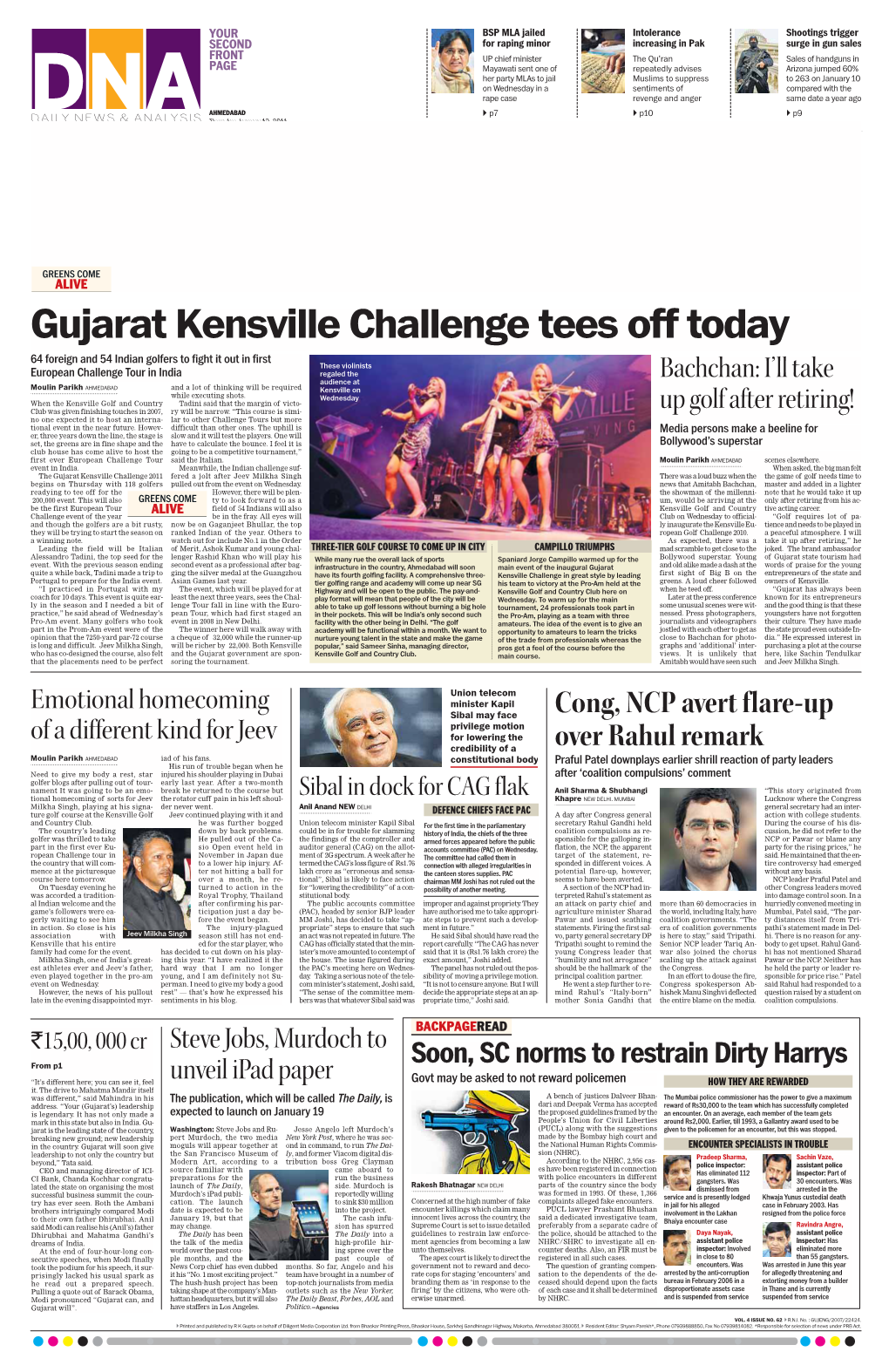 Gujarat Kensville Challenge Tees Off Today