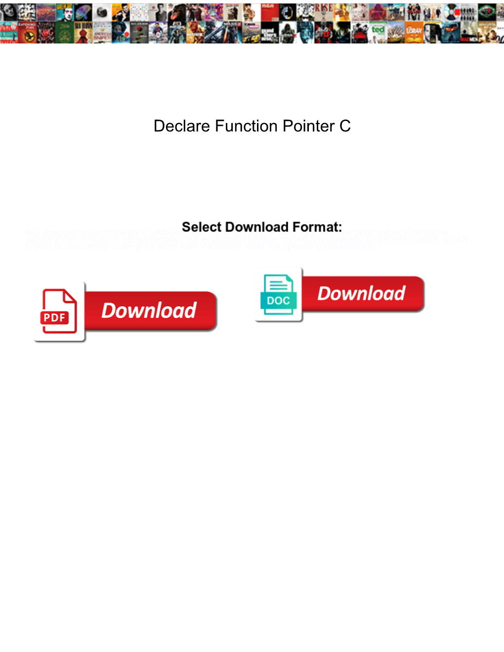 Declare Function Pointer C