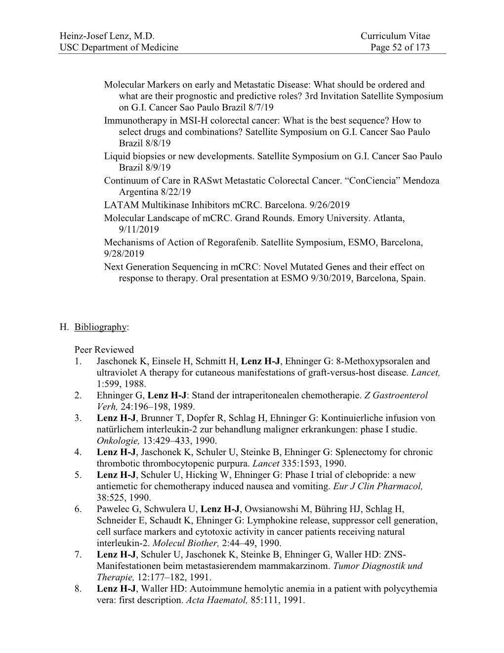 Curriculum Vitae USC Department of Medicine Page 52 of 173