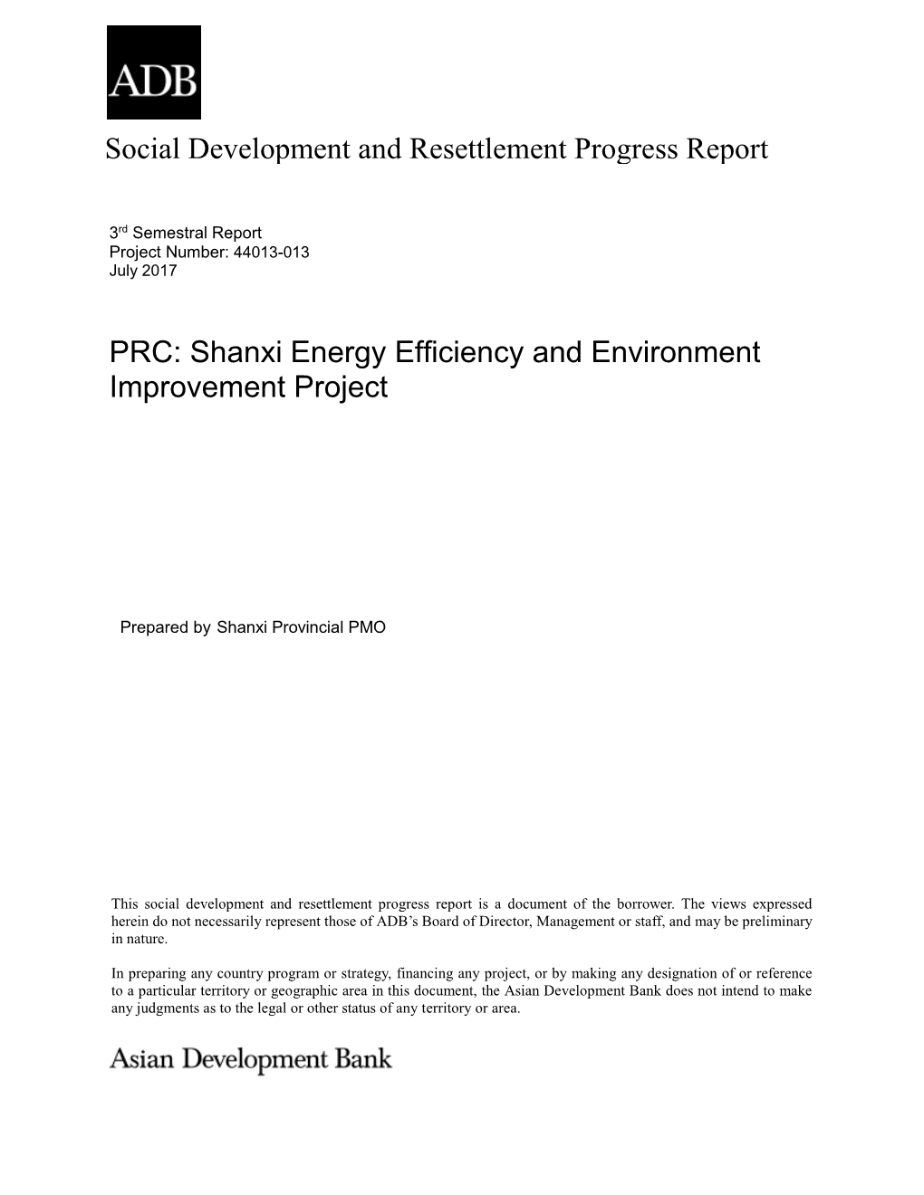 Shanxi Energy Efficiency and Environment Improvement Project