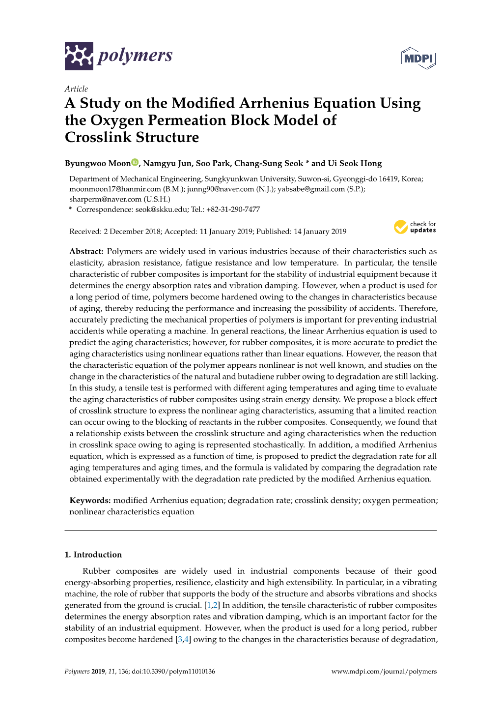 A Study on the Modified Arrhenius Equation Using the Oxygen