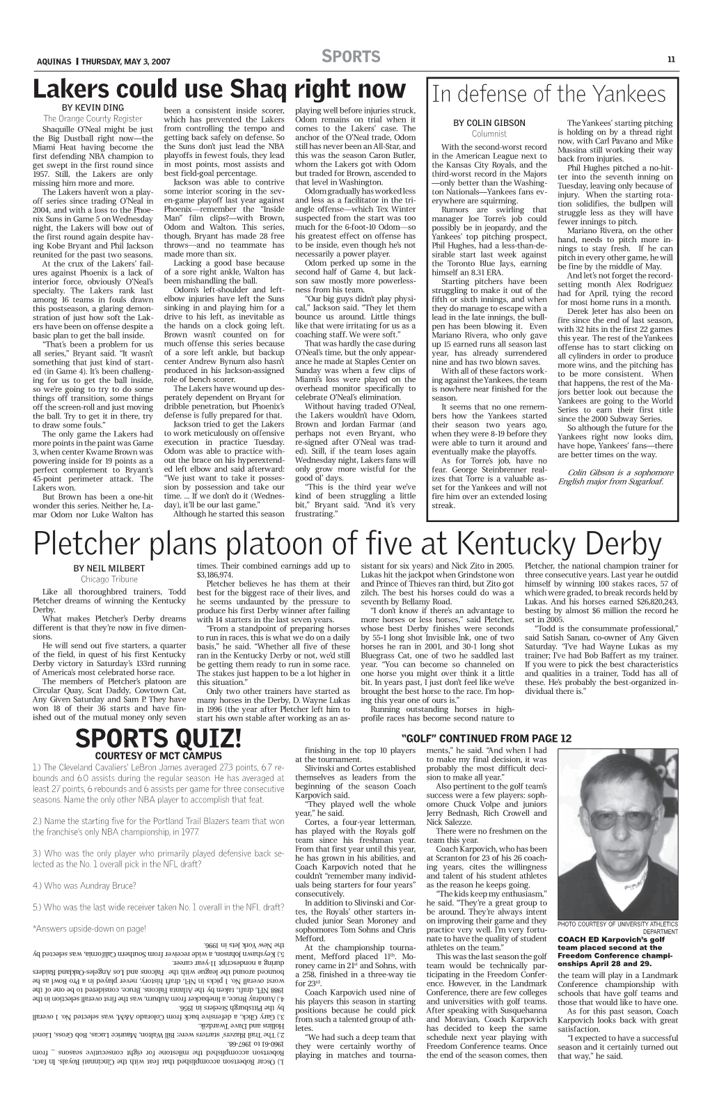 Pletcher Plans Platoon of Five at Kentucky Derby by Neil Milbert Times