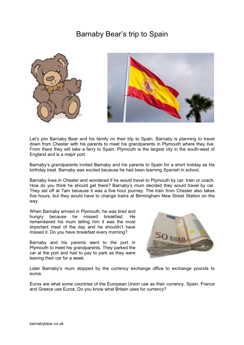 Barnaby Bear Goes to Spain