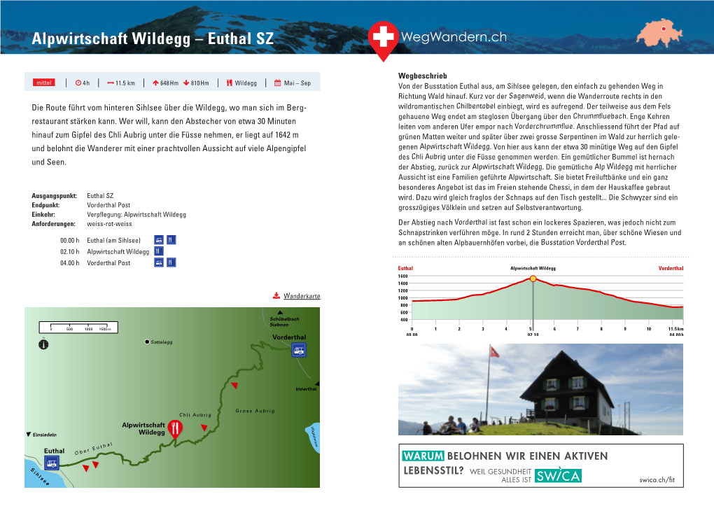 Alpwirtschaft Wildegg – Euthal SZ