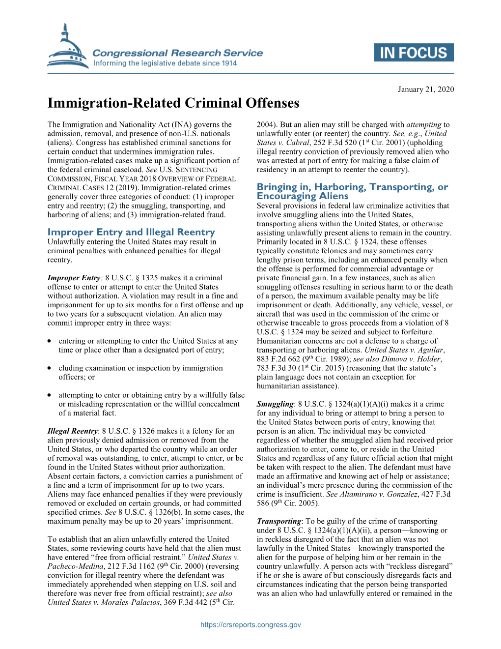 Immigration-Related Criminal Offenses