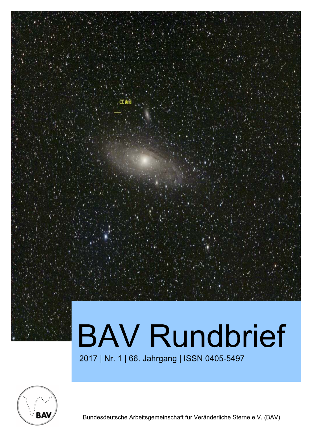 BAV Rundbrief Nr. 1 (2017)