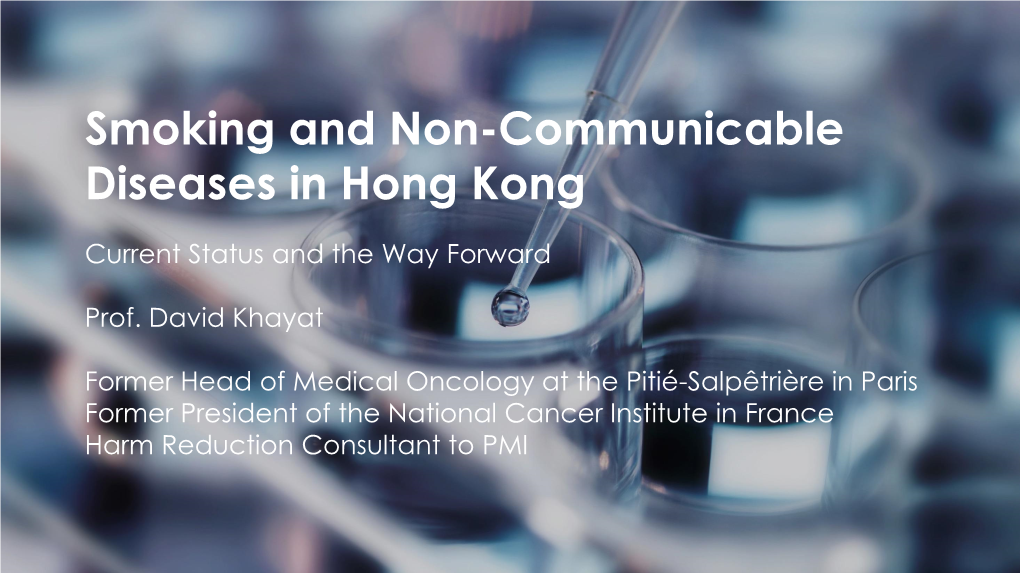 Smoking and Non-Communicable Diseases in Hong Kong