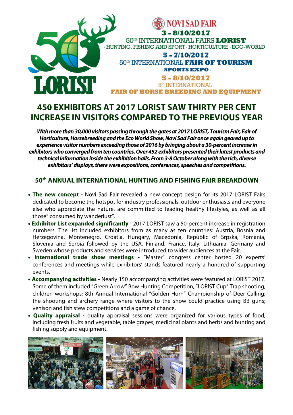 450 Exhibitors at 2017 Lorist Saw Thirty Per Cent Increase in Visitors Compared to the Previous Year