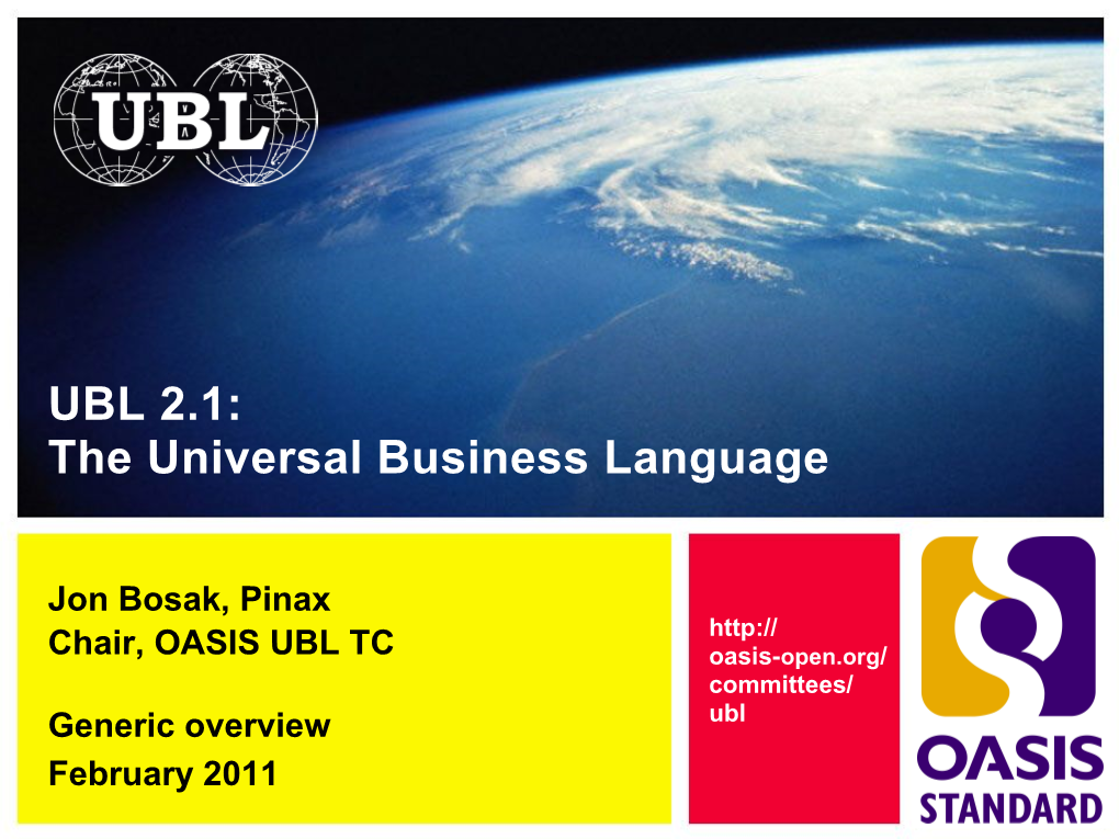 UBL 2.1: the Universal Business Language