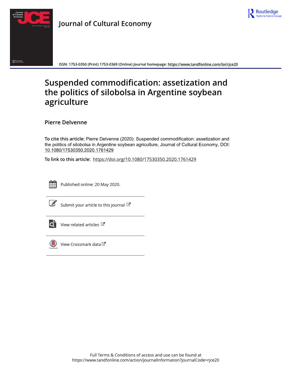 Assetization and the Politics of Silobolsa in Argentine Soybean Agriculture