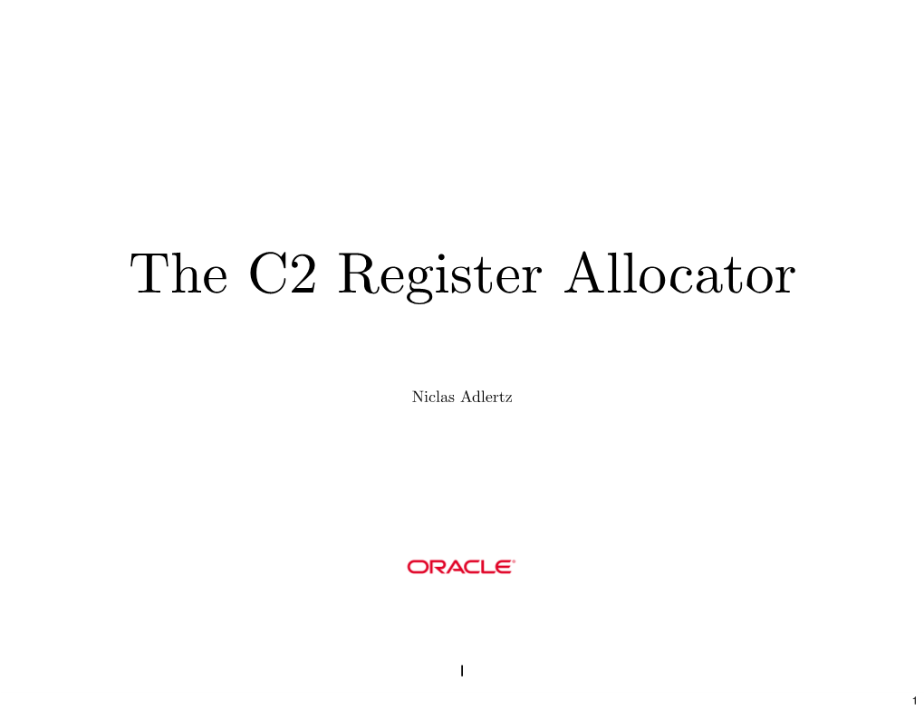 The C2 Register Allocator