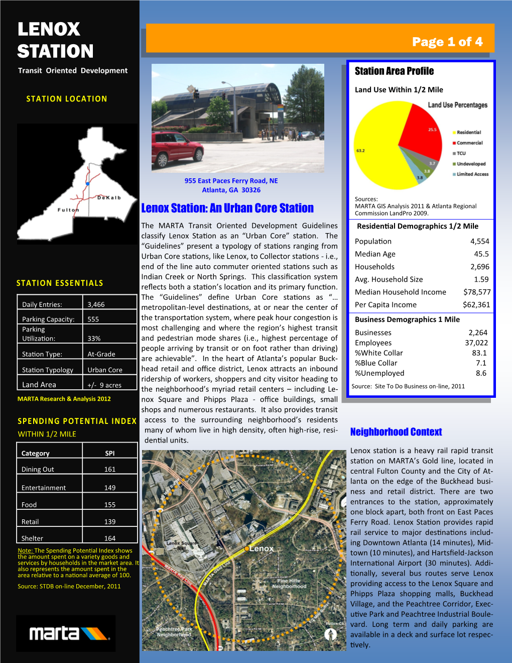 LENOX STATION Page 1 of 4 Transit Oriented Development Station Area Profile