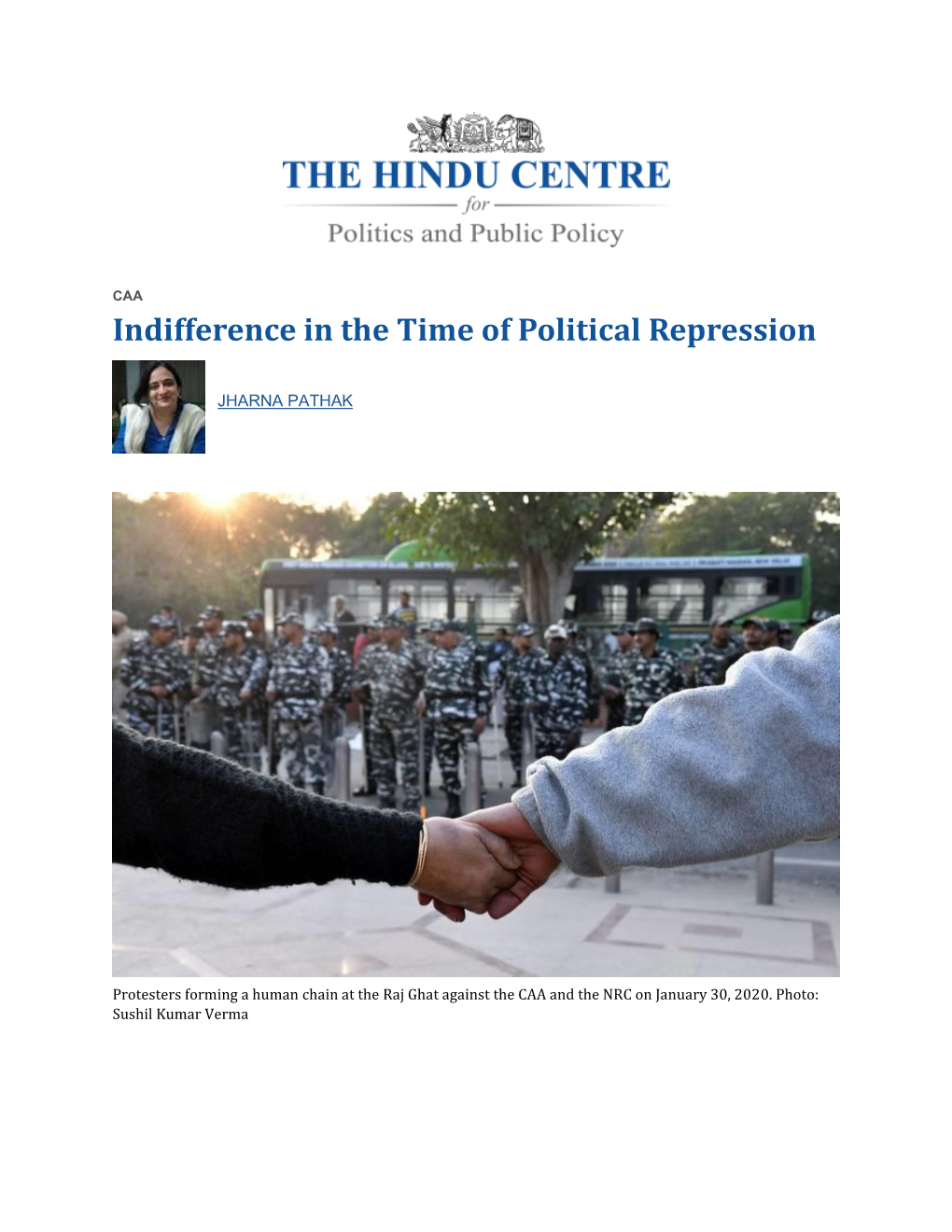 Indifference in the Time of Political Repression
