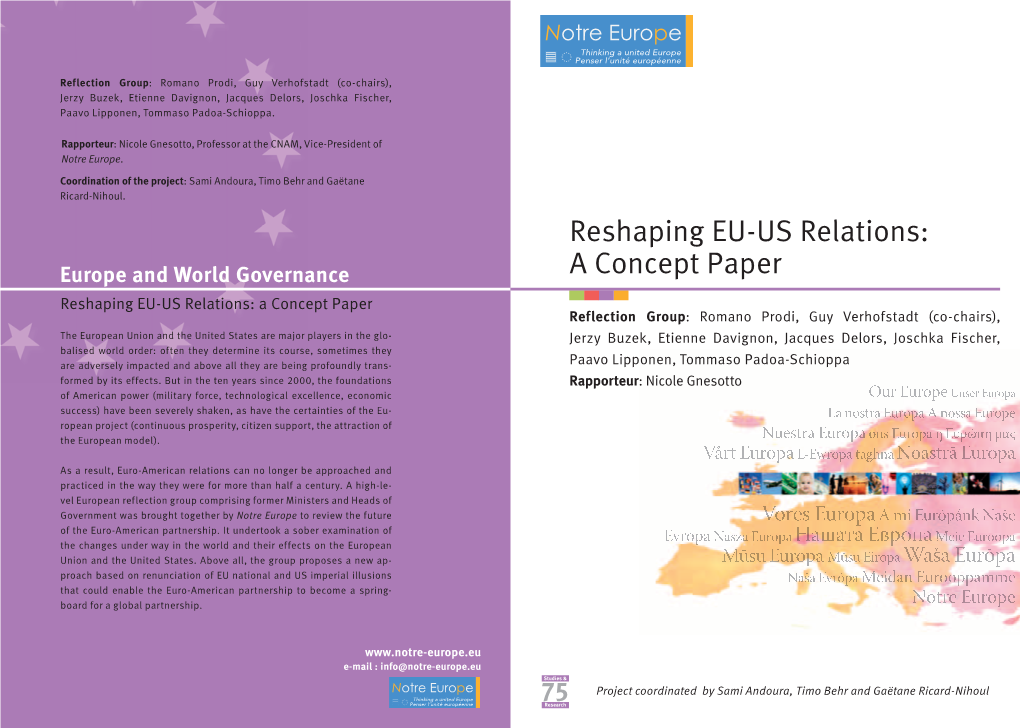 Reshaping EU-US Relations: a Concept Paper