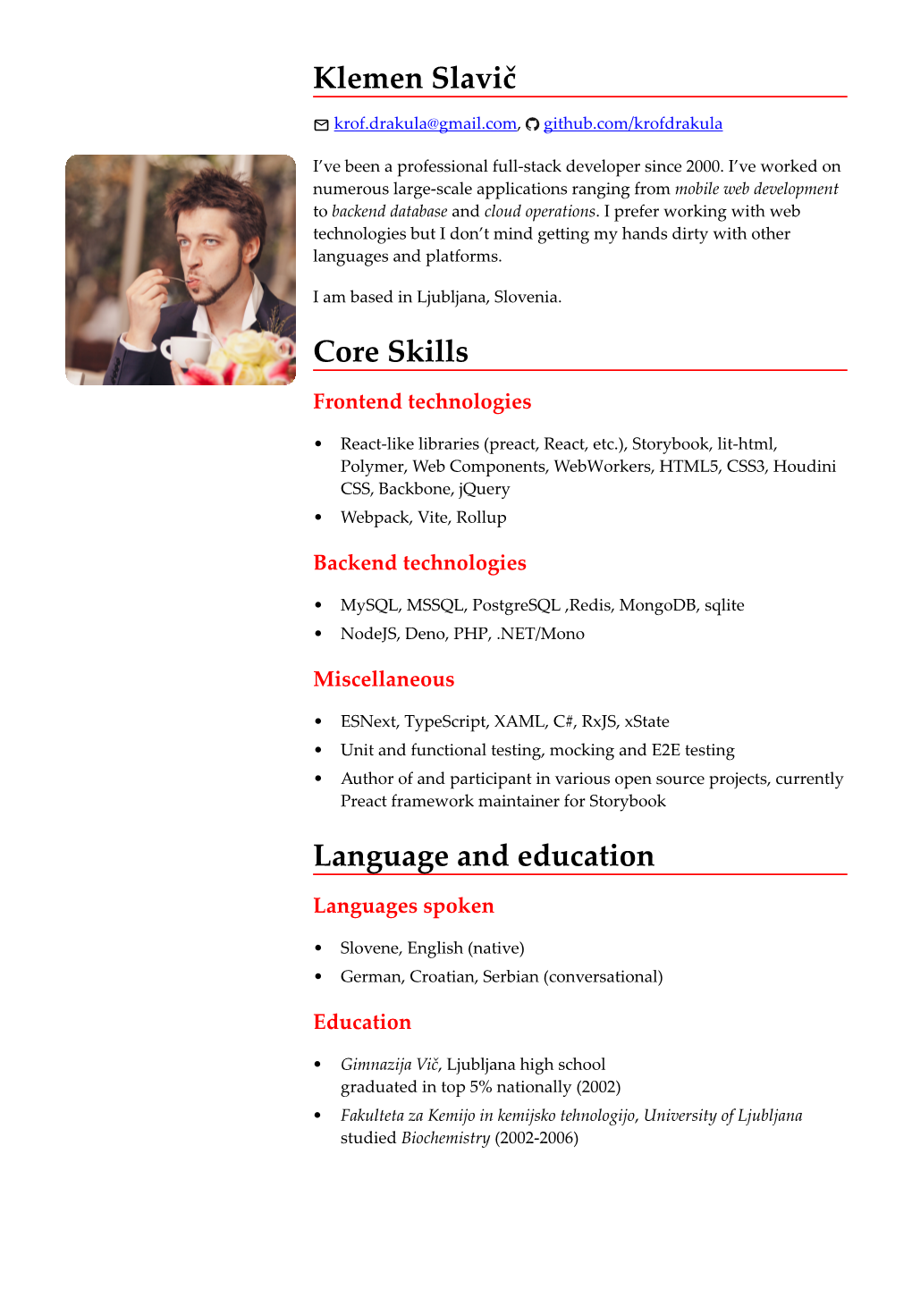 Klemen Slavič Core Skills Language and Education