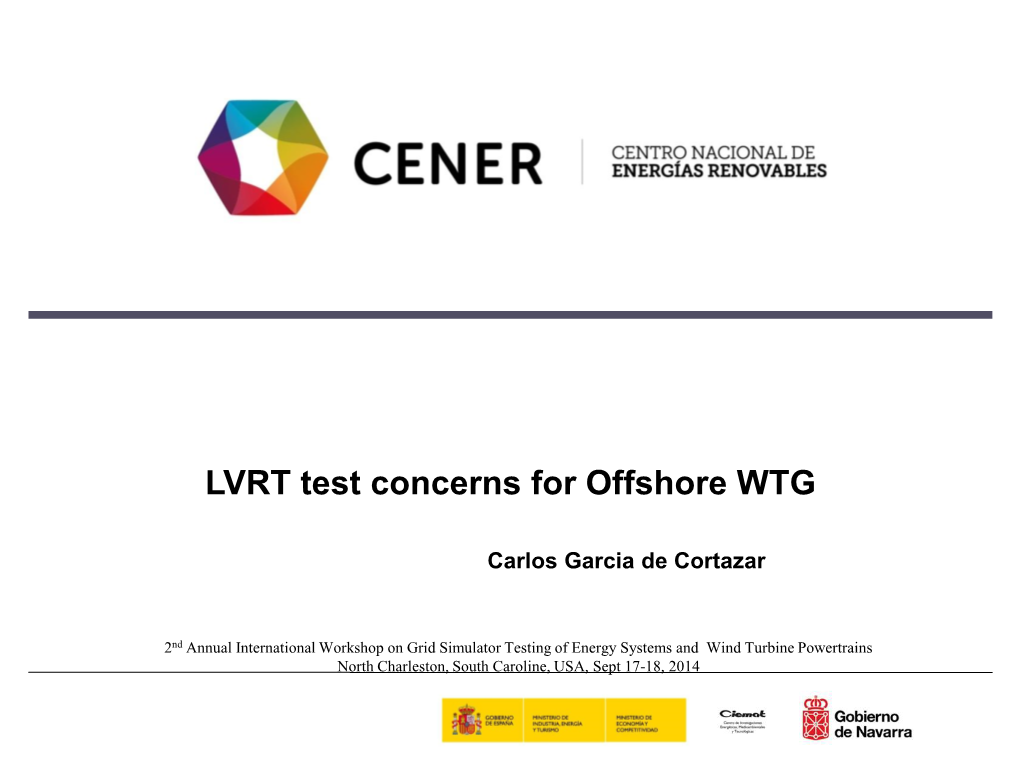 LVRT Test Concerns for Offshore WTG