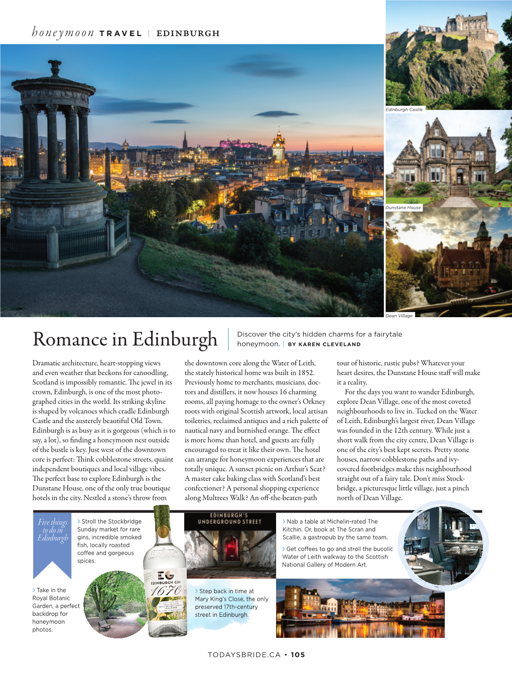 Romance in Edinburgh Honeymoon