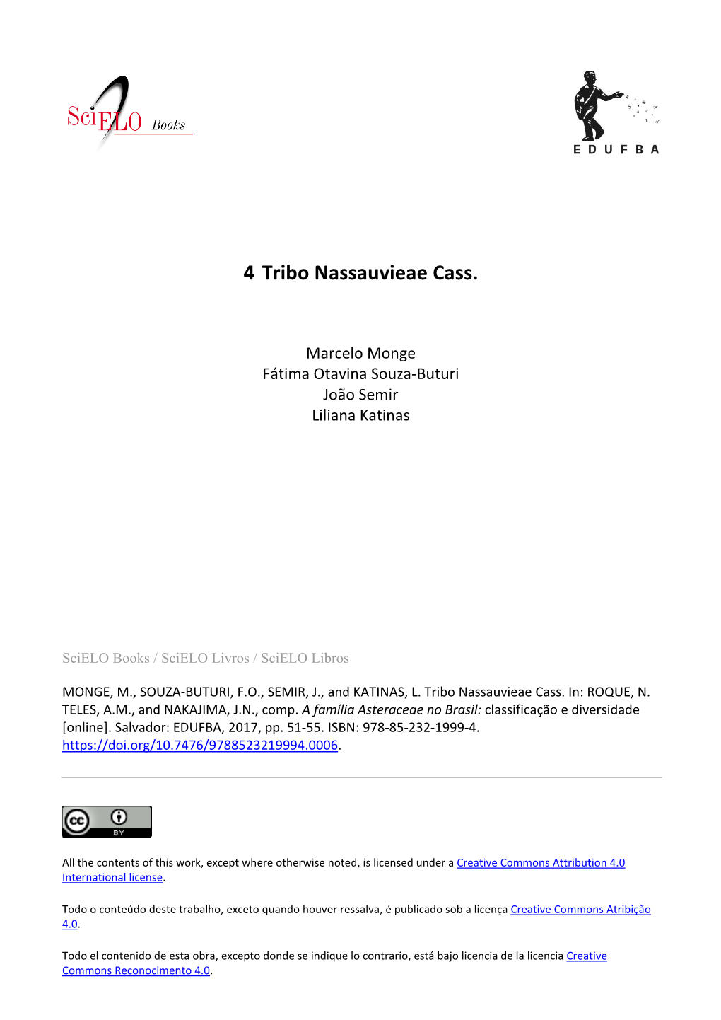 4 Tribo Nassauvieae Cass