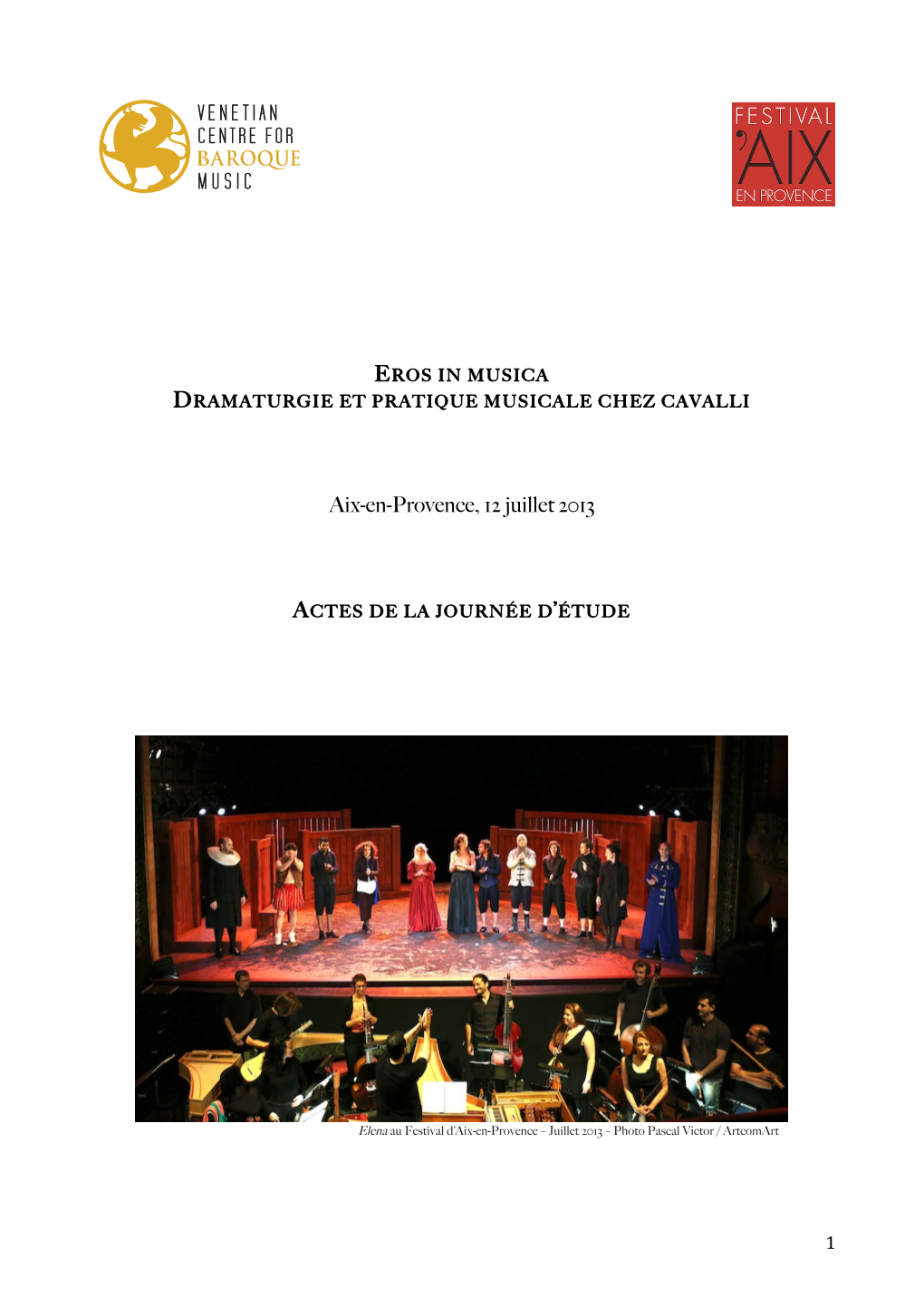 Eros in Musica – Dramaturgie Et Pratique Musicale Chez Cavalli