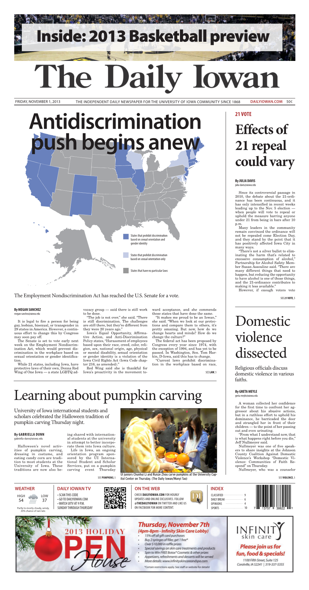 Daily Iowan (Iowa City, Iowa), 2013-11-01