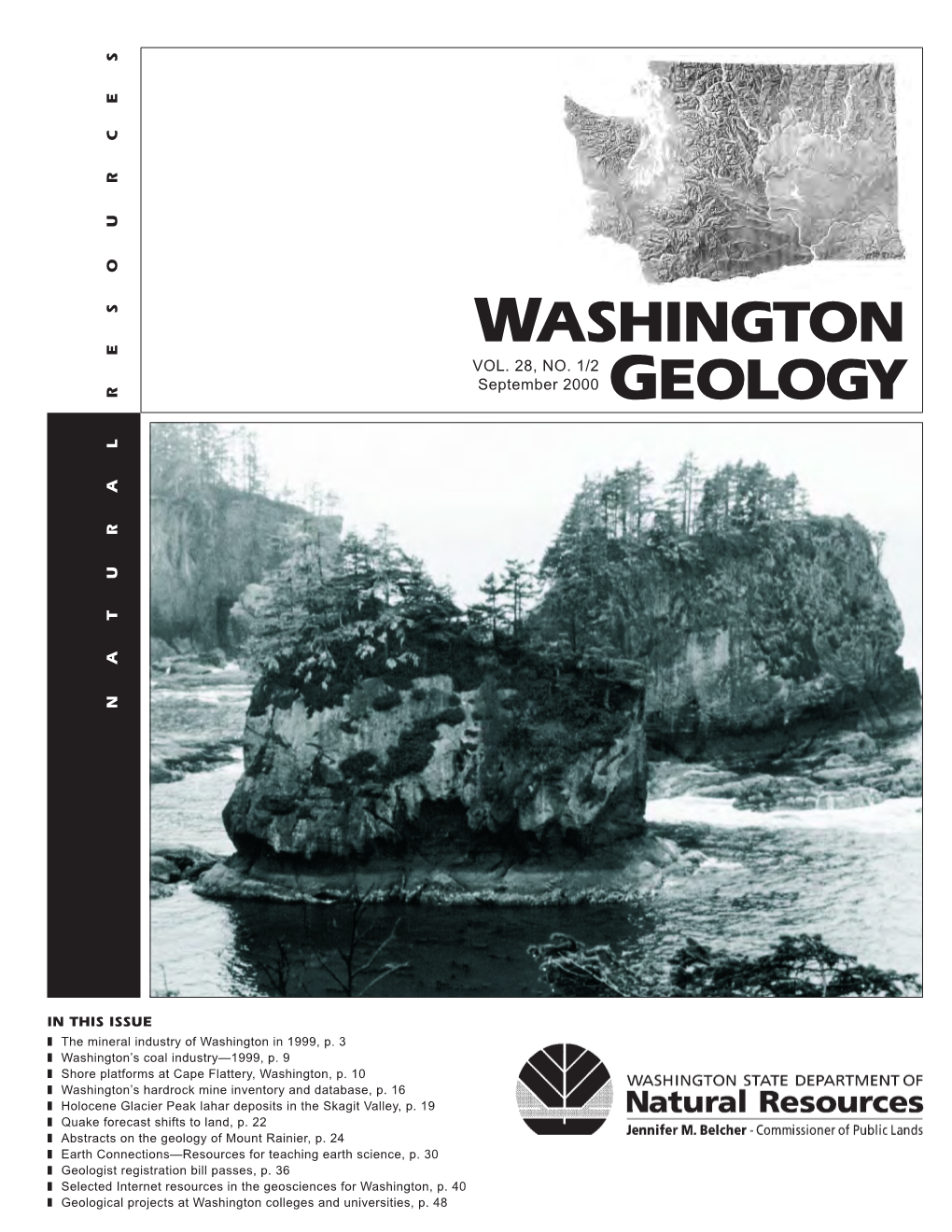 Washington Geology, Vol. 28, No. 1-2, September 2000