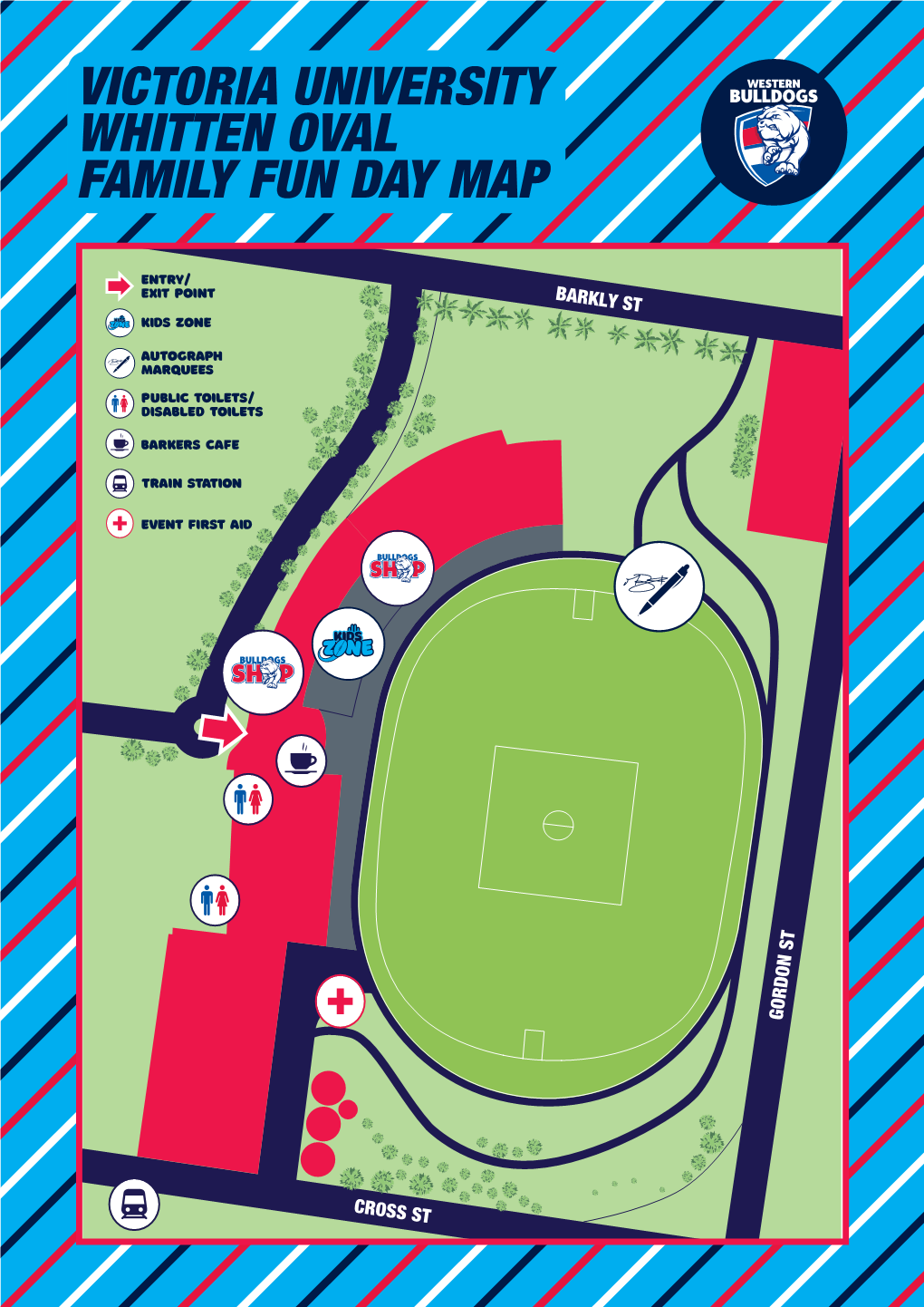 Victoria University Whitten Oval Family Fun Day Map